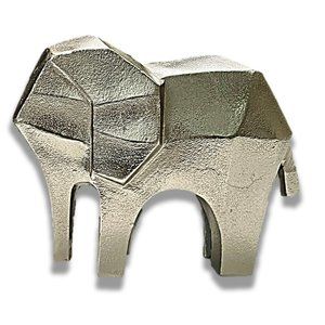 Silver Metal Elephant Decor
